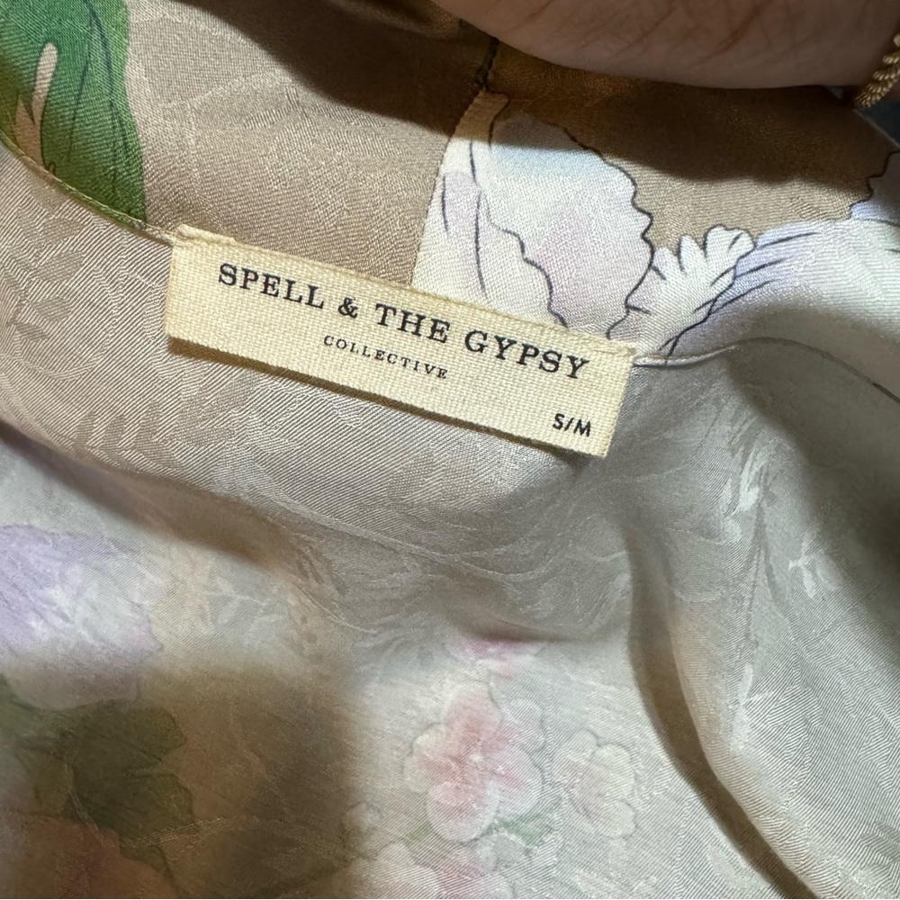 SPELL GYPSY WATERFALL MAXI KIMONO TAUPE - Picture 8 of 12